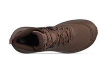 A brown waterproof hiking boot 