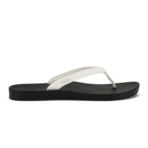 OluKai 'Uiki Sandal - Bright White/Lava Rock