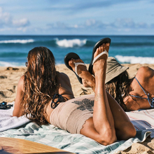 OluKai 'Uiki Sandal - Bright White/Lava Rock