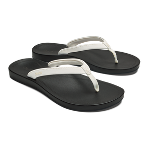 OluKai 'Uiki Sandal - Bright White/Lava Rock