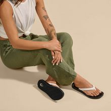 OluKai 'Uiki Sandal - Bright White/Lava Rock