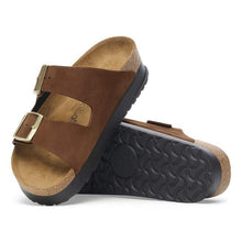Platform Arizona Sandal - brown with gold 