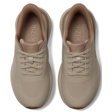 Kizik Athens 2 Knit Sneaker - Oatmeal/Warm Taupe top down 
