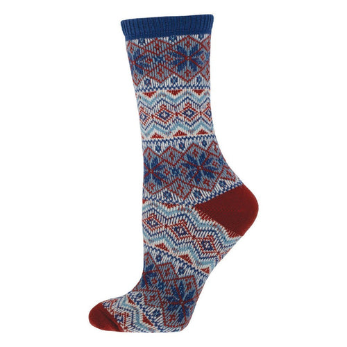 Socksmith Pray for Snow Sweater Sock - Blue Heather