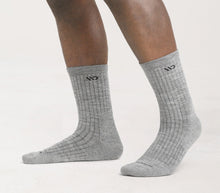 Wide Open Men's Solid Cushioned Micro Crew Socks - Light Grey