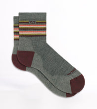 Wide Open Women's Multi Stripe Cushioned Micro Crew Sock - Taupe