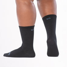 Wide Open Women's Solid Lightweight Crew Sock - Black
