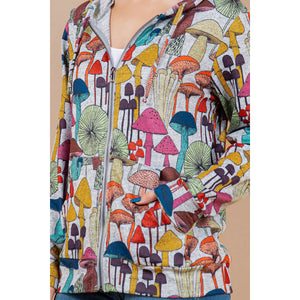 LA Soul Lightweight Zipper Hoodie  - Mushrooms