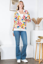Whimsical Mushroom Fleece Zipper Hoodie: M