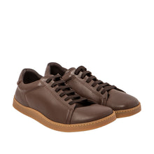 Leather elastic lace sneaker minimal zero drop