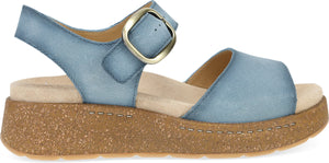 Dansko Bianca Sandal - Blue Burnished Suede Profile 