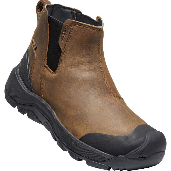 靴 KEEN REVEL IV CHELSEA US 9 CANTEEN/BLACK Men's Winter Slip-On Boots | Canteen Black | KEEN Footwear