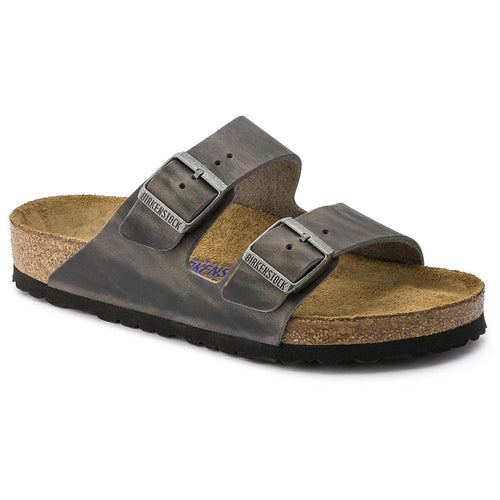 Birkenstock Arizona Soft Footbed Sandal - Iron Oiled Leather