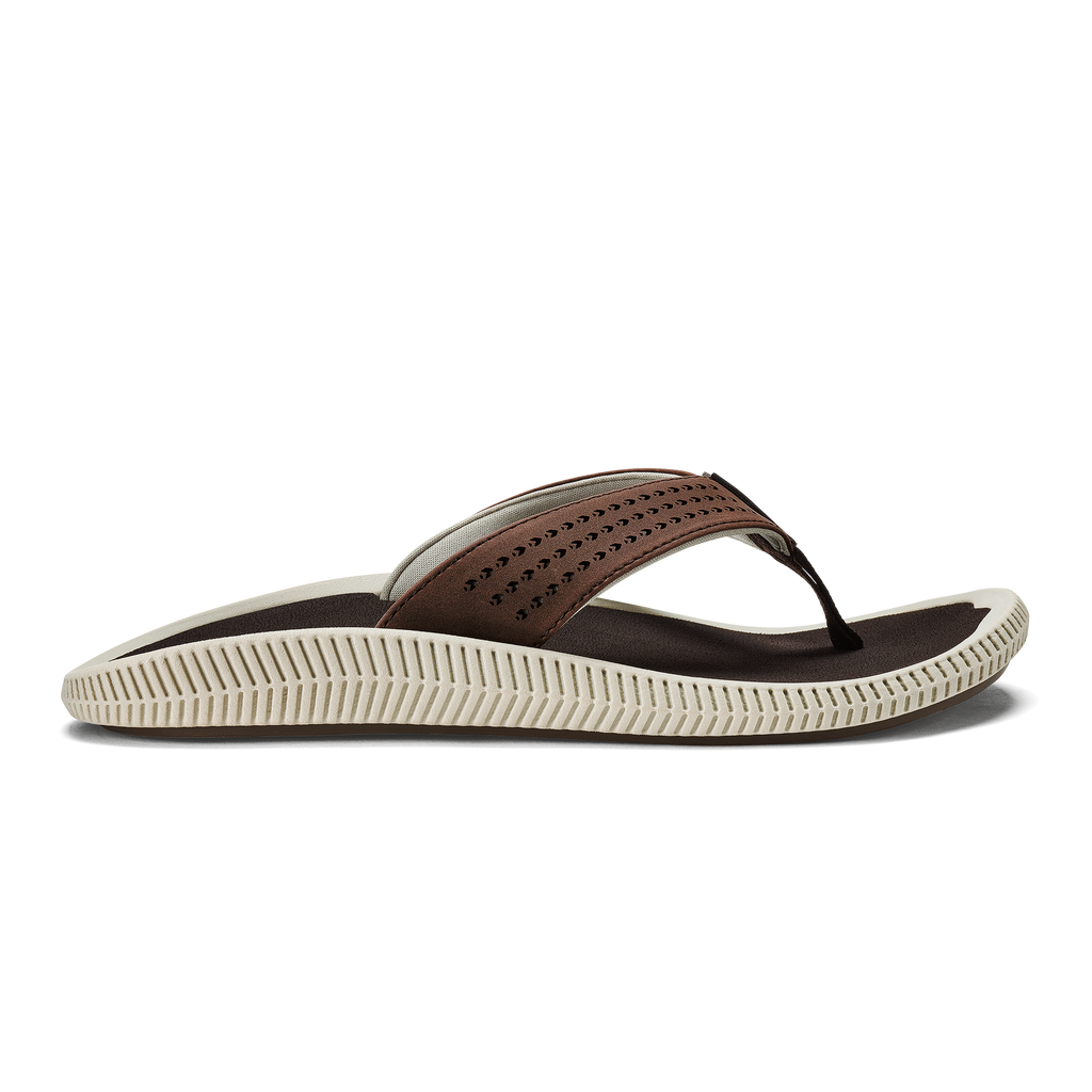 Olukai Ulele Flip Flop Dark Wood Comfortable Shoes