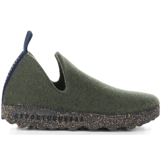 Asportuguesas City Tweed Slip On Military Green